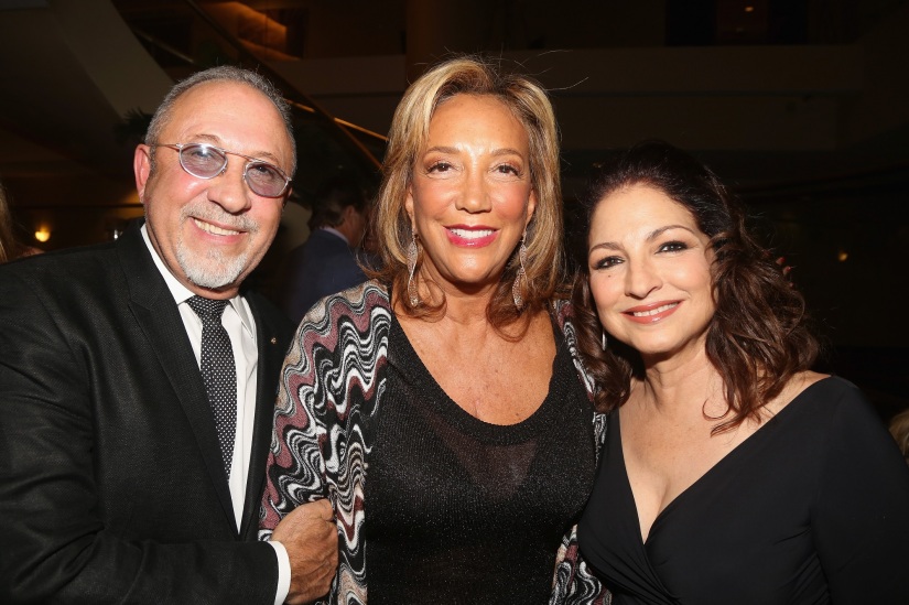 NEW YORK, NY - OCTOBER 07: (L-R)  Emilio Estefan, Denise Rich, and Gloria Estefan attend a special performance of ON YOUR FEET! The Story Of Emilio & Gloria Estefan, benefiting Gabrielle's Angel Foundation for Cancer Research at Marriott Marquis Theater on October 7, 2015 in New York City.  (Photo by Bruce Glikas/Getty Images for Gabrielle's Angel Foundation)