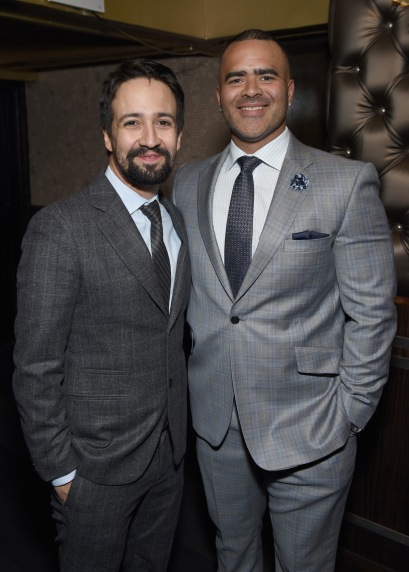 NEW YORK, NY - APRIL 30: Lin-Manuel Miranda and Christopher Jackson attend The Eugene O'Neill Theater Center's 18th Annual Monte Cristo Award Honoring Lin-Manuel Miranda at Edison Ballroom on April 30, 2018 in New York City. (Photo by Jenny Anderson/Getty Images for The Eugene O'Neill Theater Center)
